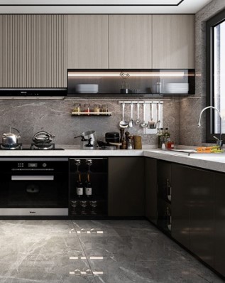 Bếp trên gỗ cánh phủ Acrylic 2