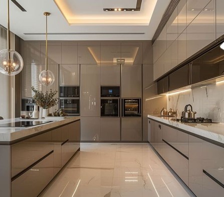 Tủ bếp cánh sơn 2