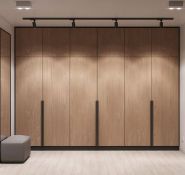 Tủ áo chất liệu gỗ MDF, cánh khoét kính màu trắng
