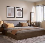 Giường gỗ MDF, phủ melamin, đầu giường không bọc nệm , có ngăn kéo