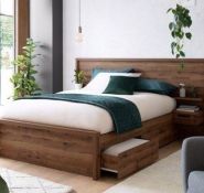 Giường gỗ MDF, phủ melamin, đầu giường không bọc nệm, không có ngăn kéo