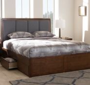 Giường gỗ MDF, phủ melamin, đầu giường không bọc nệm , có ngăn kéo