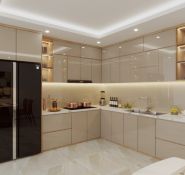 Tủ trên gỗ cánh phủ Melamin