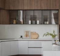 Tủ bếp dưới nhựa cánh phủ Acrylic