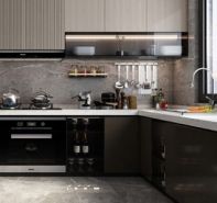 Bếp trên gỗ cánh phủ Acrylic