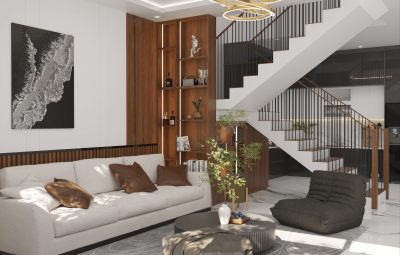 Thiết kế nội thất phòng khách & bếp nhà Anh Lãm - Chị Ly|Long Thành