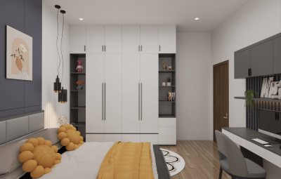 Thiết kế nội thất phòng ngủ con nhà Anh Lãm - Chị Ly|Long Thành